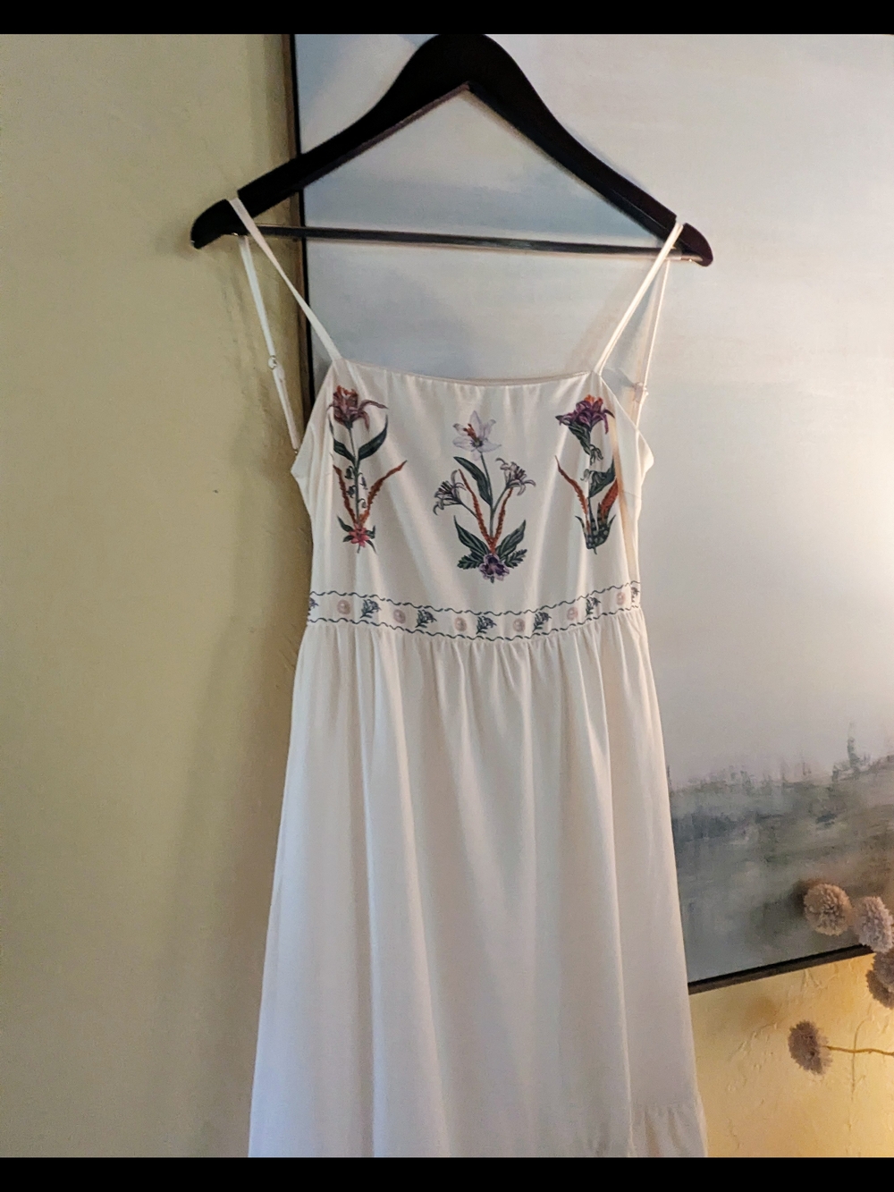Commense Cream Floral Embroidered Maxi Dress - Picture 8 of 13